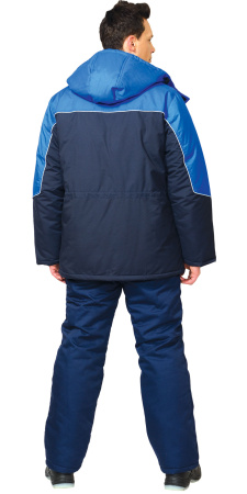 Куртка "ВЕГА" дл.,синяя с васильковым (ЧЗ) (распродажа)