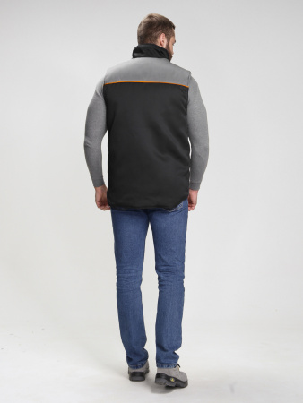 Жилет утепленный Фаворит (тк.Смесовая,210), черный/серый (ЧЗ)