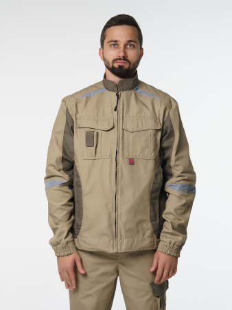 Куртка рабочая мужская №116 цвет бежевый, хаки,  ткань Канвас