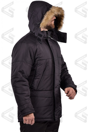 Куртка утепленная рабочая «Аляска» черная зимняя 