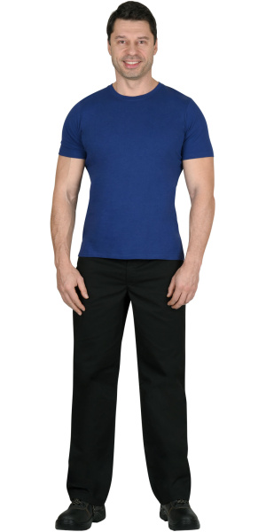 Футболки МУЖСКИЕ трикотажные (состав: 100% х/б); плотность 180 гр/м² (синий)