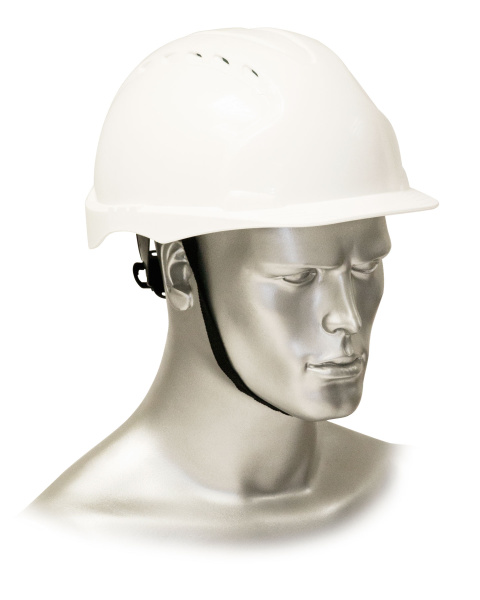 Каска защитная "ЭТАЛОН"  с храповиком белая РИМ