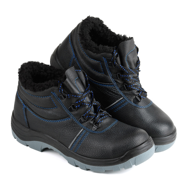 Ботинки кожаные утепленные мод. 14/1  ПУ-ПУ металлический подносок