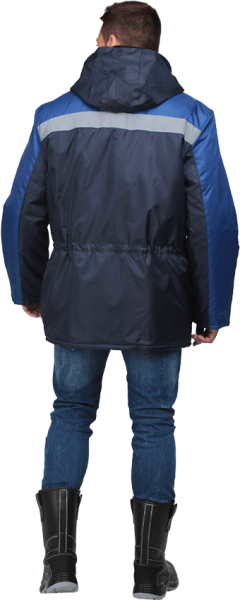 Куртка РЕГИОН зимняя, т/синий-василёк, Оксфорд 210, пл.110 г/м² Кур 313