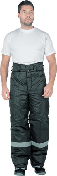 Костюм РЕГИОН зимний, черный-серый Кос 308 Оксфорд 210, пл.110 г/м²