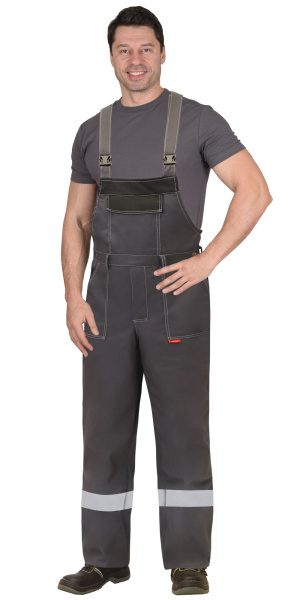 Костюм сварщика "ГЕРКУЛЕС" летний: куртка, п/к темно-серый с черным, СОП 50мм (ЧЗ)