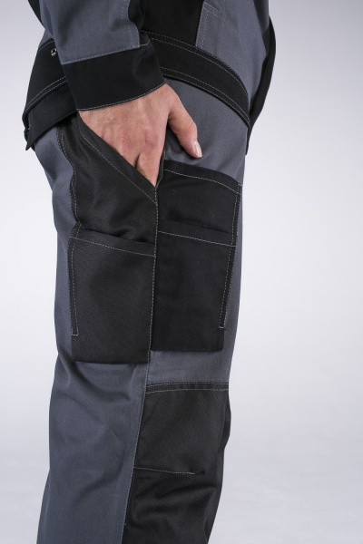 Костюм Милан (тк.Карелия,260) брюки, серый/черный