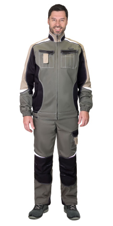 Куртка "Каспий" оливковый с черным и песочным СОП. тк.Rodos (ЧЗ)