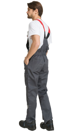 Костюм "Монтана" с полукомбинезоном (т.серый/красный) (Рейнир) (ЧЗ)