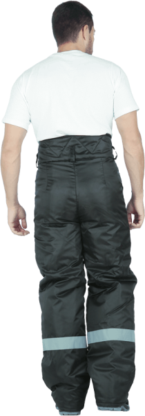 Костюм РЕГИОН зимний, черный-серый Кос 308 Оксфорд 210, пл.110 г/м²