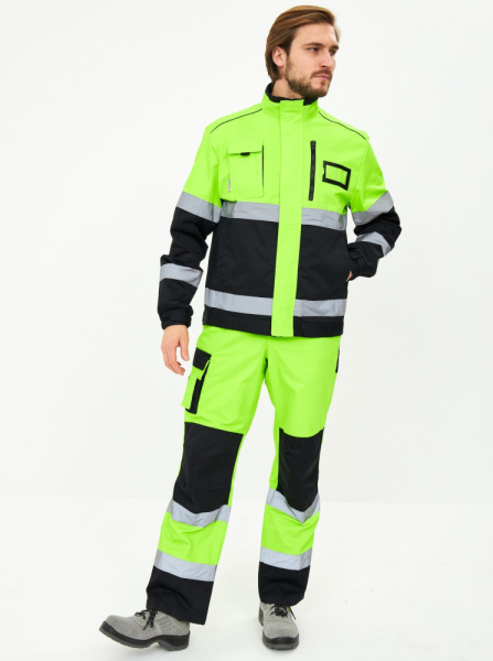 Костюм сигнальный ProfLine Specialist-2 МВО (тк.Смесовая,240) п/к, желтый/черный