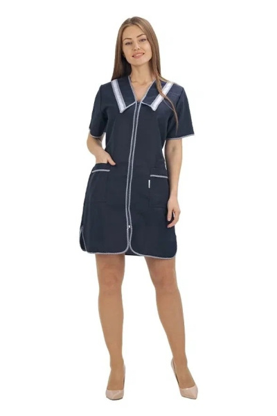 Халат для продавцов т.-синий "Дана", габардин ТОР603-1