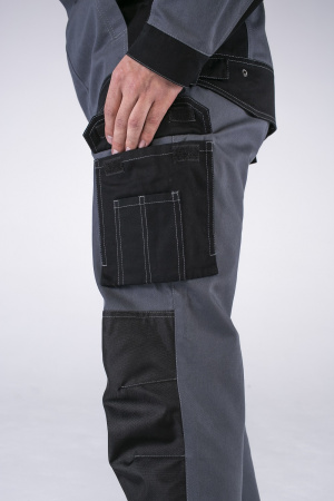 Костюм Милан (тк.Карелия,260) брюки, серый/черный