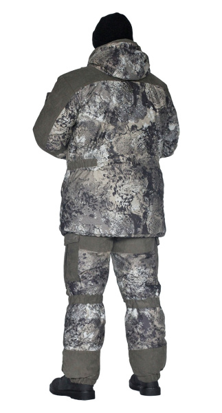 Костюм зимний «ГЕРКОН» куртка/брюки, цвет: кмф "серая глина"/т.хаки, ткань: Алова/Финляндия