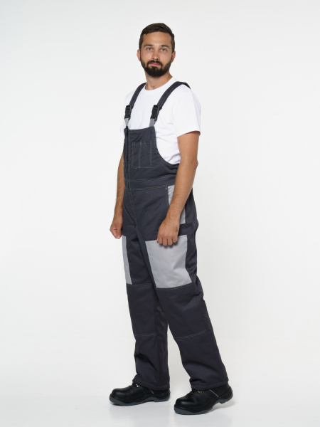 Костюм "Фаворит" зимний: куртка кор., п/комб. тёмно-серый с серым