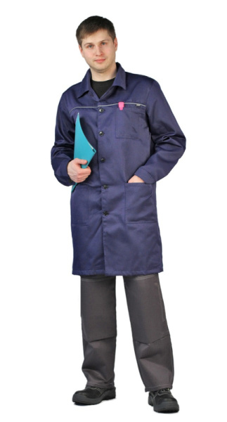 Халат синий мужской Валент URSUS ХАЛ521-001