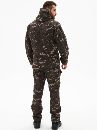 Костюм "ВЕПРЬ" куртка/брюки, цвет: кмф "Серый мультикам", ткань: Полофлис (ЧЗ)