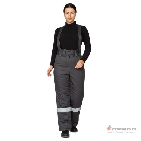 Брюки женские утеплённые "Профессионал" тёмно-серые