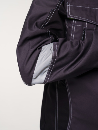 Куртка рабочая мужская №116 серый, черный, лимонный