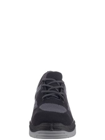 Полуботинки ВЕКТОР ПУ/ТПУ, мет.подносок, текстиль, цвет: черный/серый