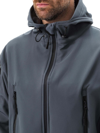 Костюм "ВЕПРЬ" куртка/брюки, цвет: т.серый, ткань: Софтшелл