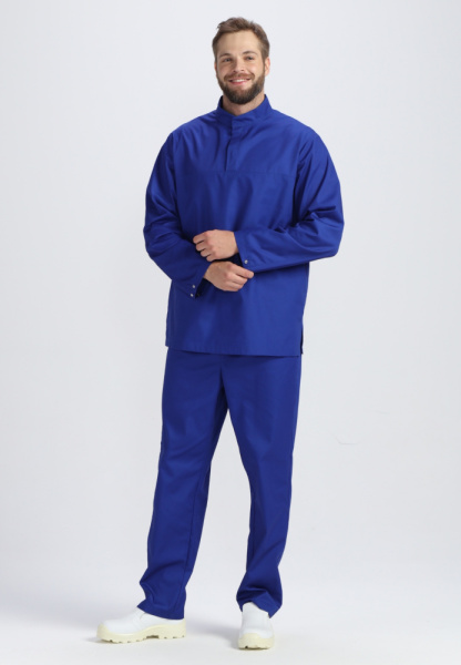 Костюм мужской ХАССП-Стандарт NEW (тк.Смесовая,160), васильковый (ЧЗ)