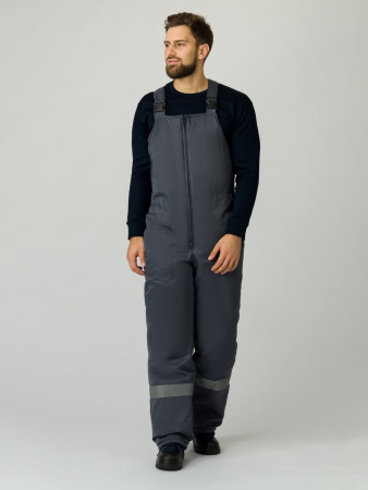 Полукомбинезон зимний Экспертный-Люкс (тк.Смесовая,210), т.серый (ЧЗ)