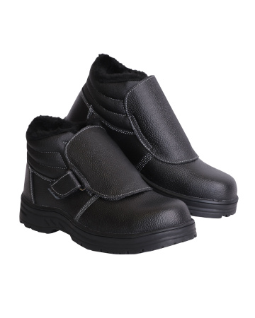 Ботинки сварщика зимние "Сириус-Титан", кожа, ПКП, иск.мех, Нитрил