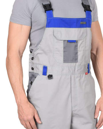 Полукомбинезон "Стан": св.серый со сред.-серым и васильковым (ЧЗ)