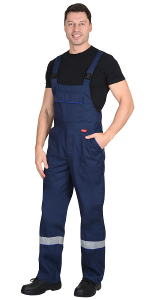 Костюм "СИРИУС-МАСТЕР" летний: куртка кор., п/комб. темно-синий с вас. с СОП (ЧЗ)