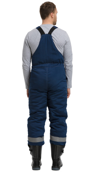 Костюм рабочий мужской утепленный зимний RONTA KS242 с полукомбинезоном темно-синий, васильковый