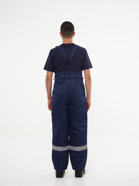 Брюки мужские зимние Брю706 ткань смесовая, цвет темно-синий