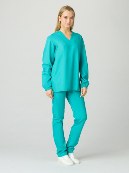 Женский костюм ХАССП-База (ткань ТиСи, 120), бирюзовый