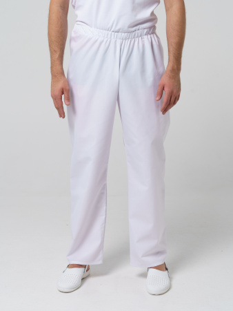 Брюки рабочие универсальная №104 белые, ткань ТИСИ