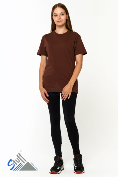 Футболки МУЖСКИЕ трикотажные (состав: 100% х/б); плотность 160 гр/м² (шоколад) (ЧЗ)