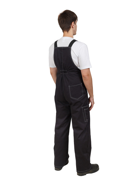 Костюм "Фаворит" с полукомбинезоном (саржа) тёмно-серый с серым (Текстильторг)