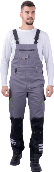 Полукомбинезон ЭДВАНС летний, серый-т.серый-черный Пком 654 Томбой, пл. 245 г/м² ФСС (ЧЗ)