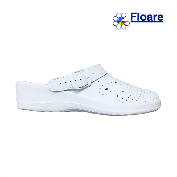 Сабо женские, белые, с ремешком арт. 69510508, ЛЕРА иск. кожа, нетканный материал стелька, с рисунком Молдшуз