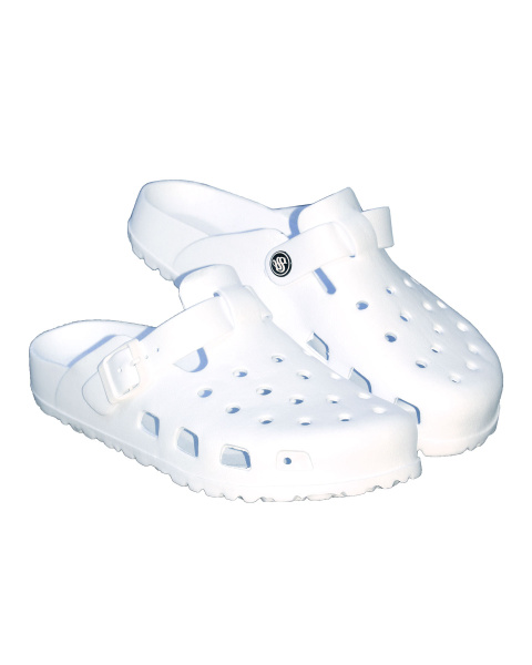 Сабо из ЭВА с перфорацией медицинские женские, белые МОДЕЛЬ №2 Step