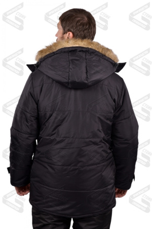 Куртка утепленная рабочая «Аляска» черная зимняя 