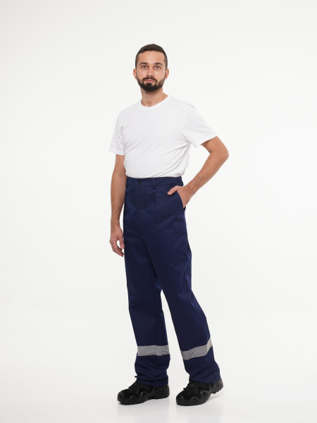 Брюки рабочие мужские №111 тёмно-синий СОП (ЧЗ)