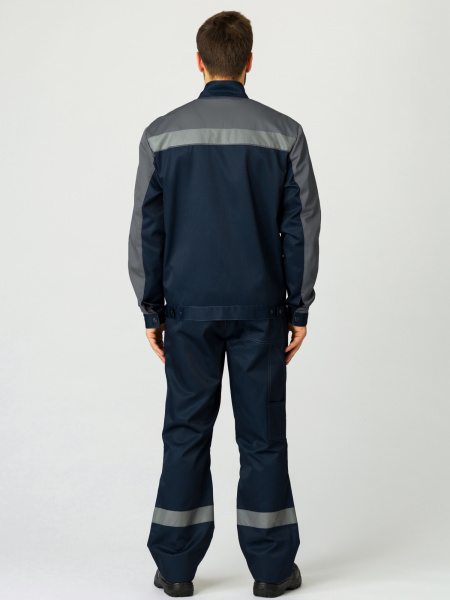 Костюм Нембус-1 СОП (тк.Смесовая,220) брюки, т.синий/серый (ЧЗ)